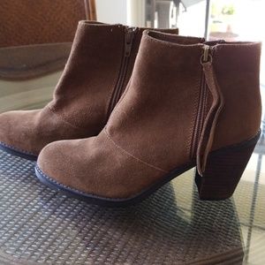 Suede leather booties Size 6.5